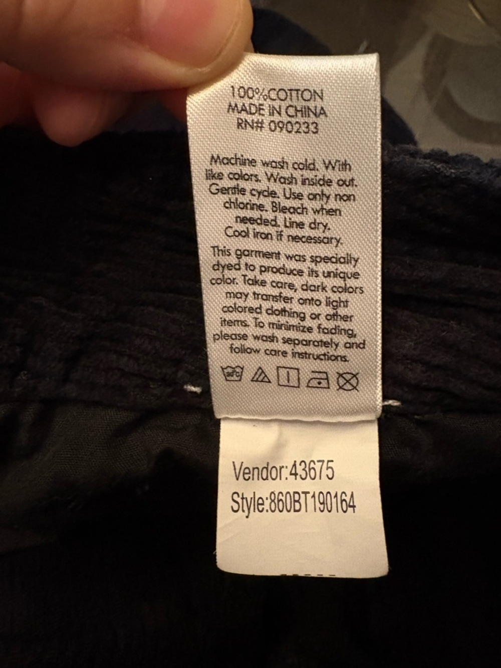 90s, PacSun Women’s Black Corduroy Mom Pants Size 28 Everyday, baggy, Goth - Picture 12 of 12